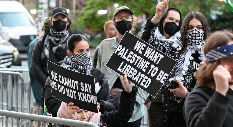 Rights expert urges universities to respect pro-Palestinian protests