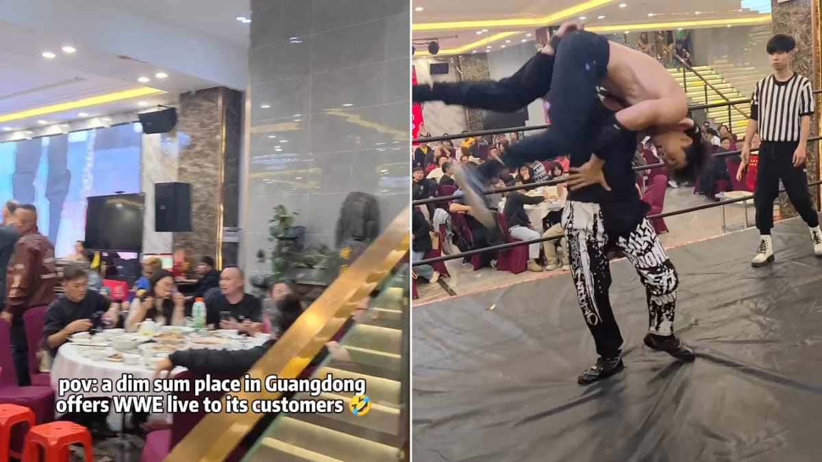 In This China Restaurant, You Eat Dim Sum While Watching Wrestling
