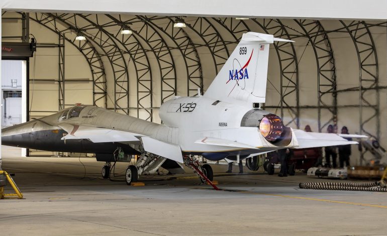 NASA Runs X-59 Engine with Maximum Afterburner for First Time
