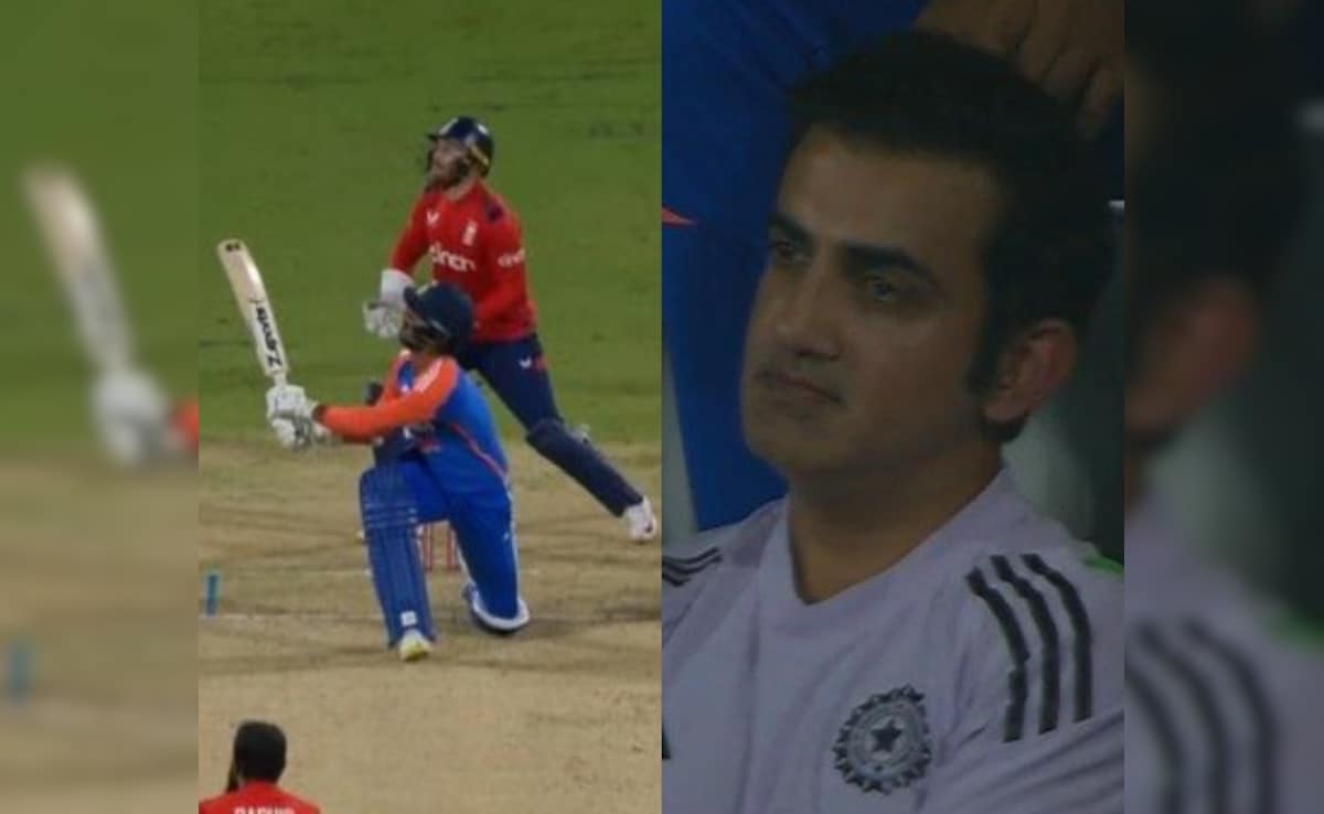 Gautam Gambhir's Ice-Cold Stare On Arshdeep Singh's Dismissal That Almost Cost India 2nd T20I vs England Viral