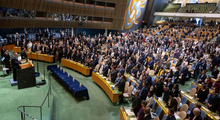 ‘Hold fast to our common humanity’: UN marks 80 years since death camps were liberated