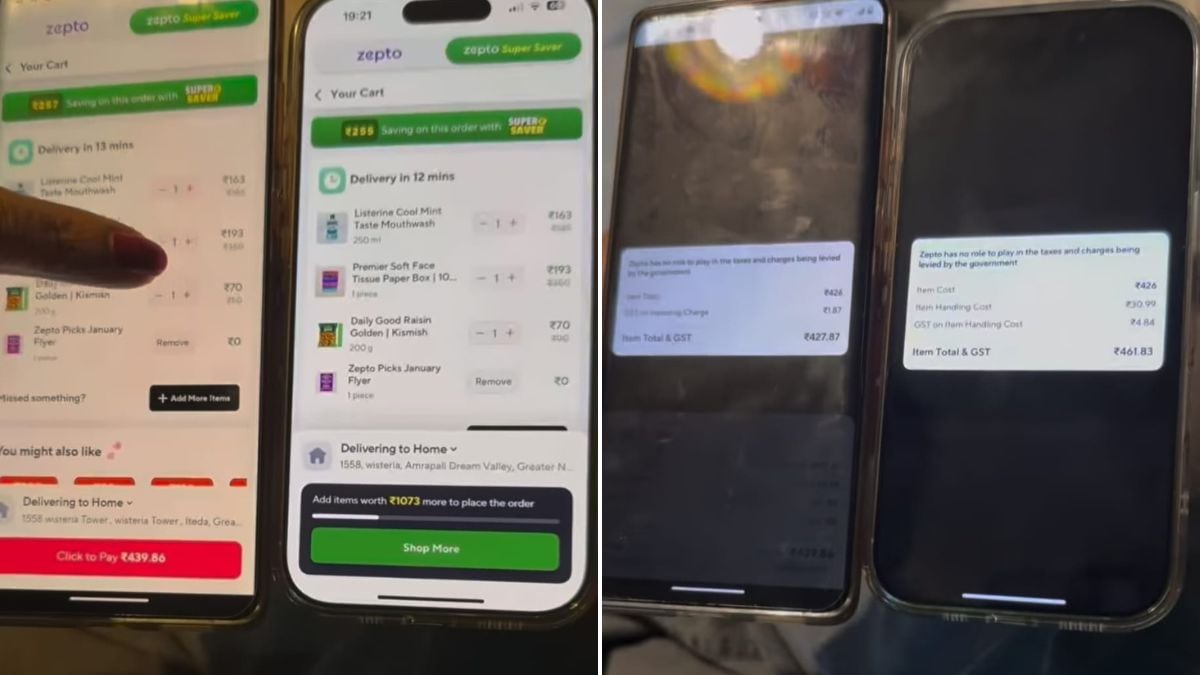 Viral Video Claims Zepto Charges Extra “Item Handling Cost” Only From iPhone Users