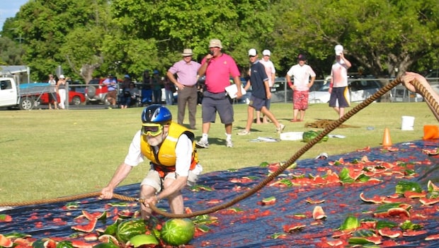 Melon Skiing Event at the Chinchilla Melon Festival