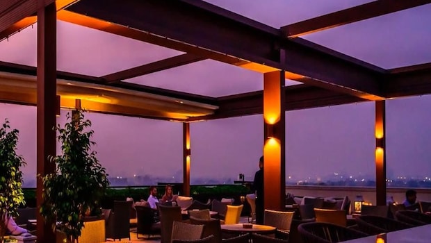 Enjoy your meals with a side of a city view