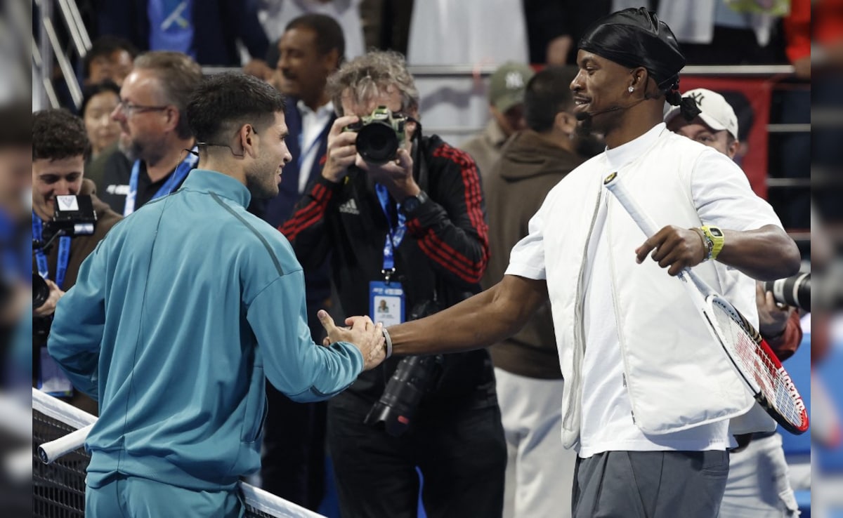 Carlos Alcaraz Beats Martin Cilic Then Takes On NBA's Jimmy Butler