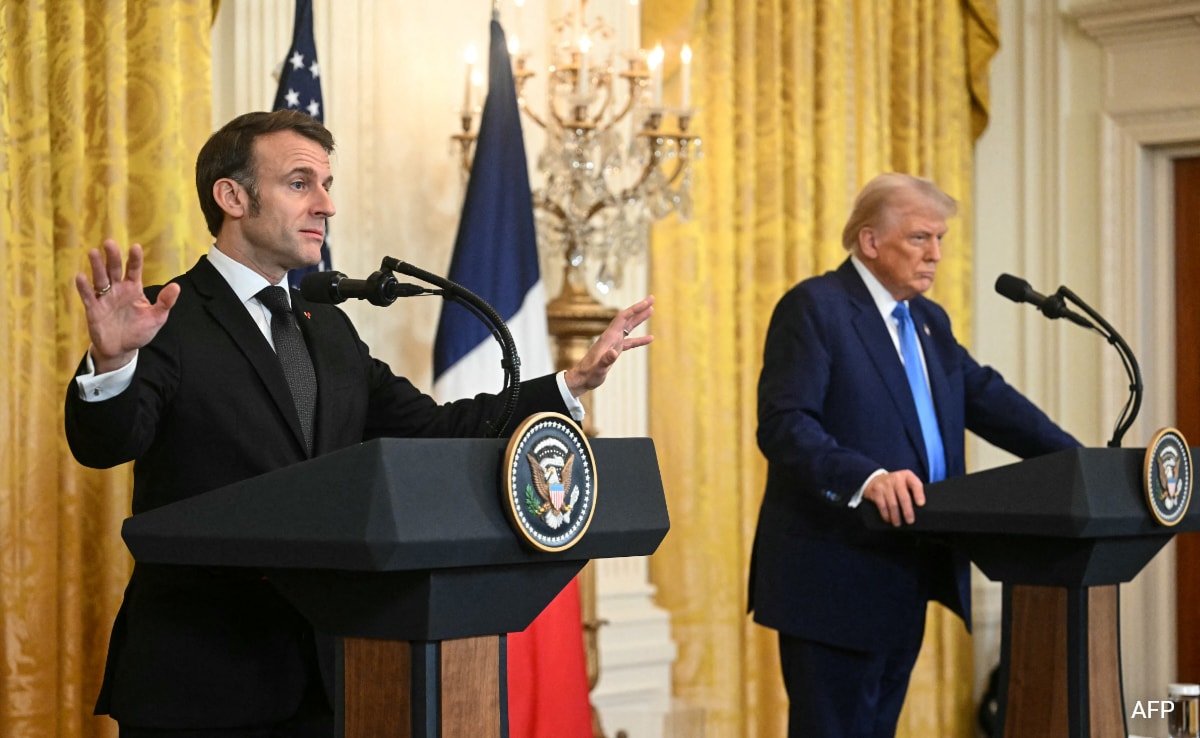 Peace Can't Mean "Surrender" Of Ukraine, Says Macron After Talks With Trump
