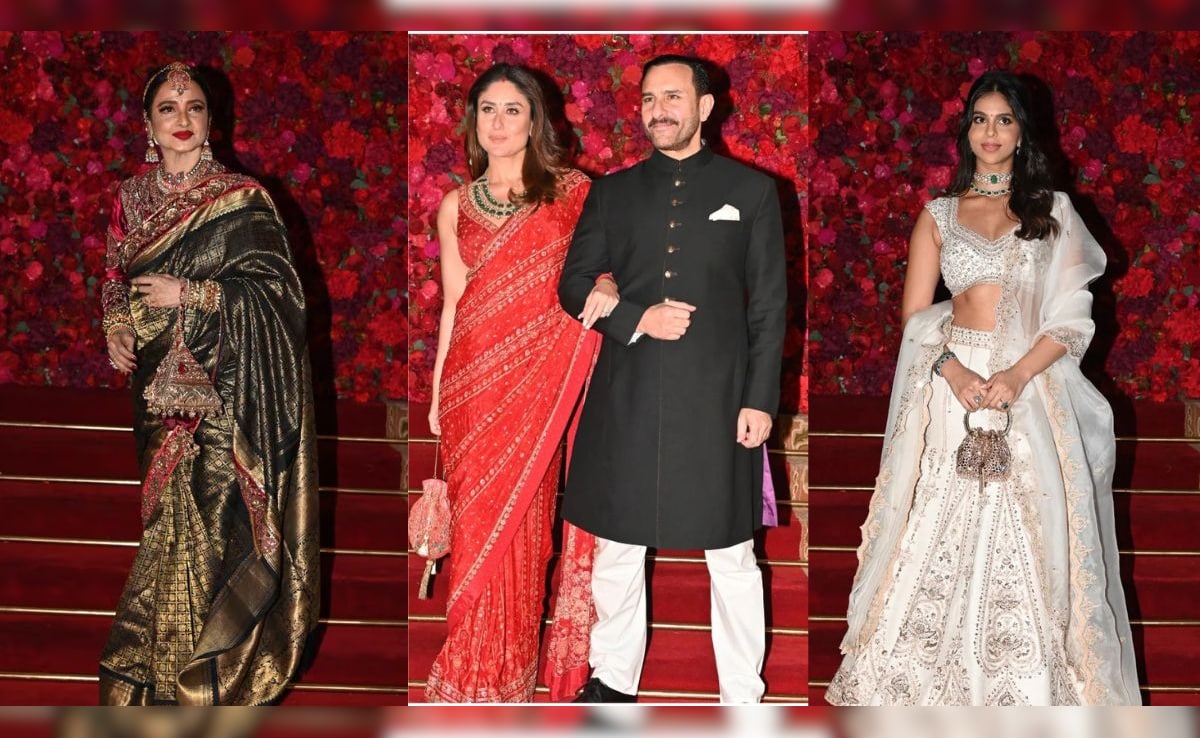 Rekha, Kareena Kapoor-Saif Ali Khan, Suhana Khan-Agastya Nanda Lead Celeb Roll-Call At Aadar Jain And Alekha Advani's Wedding