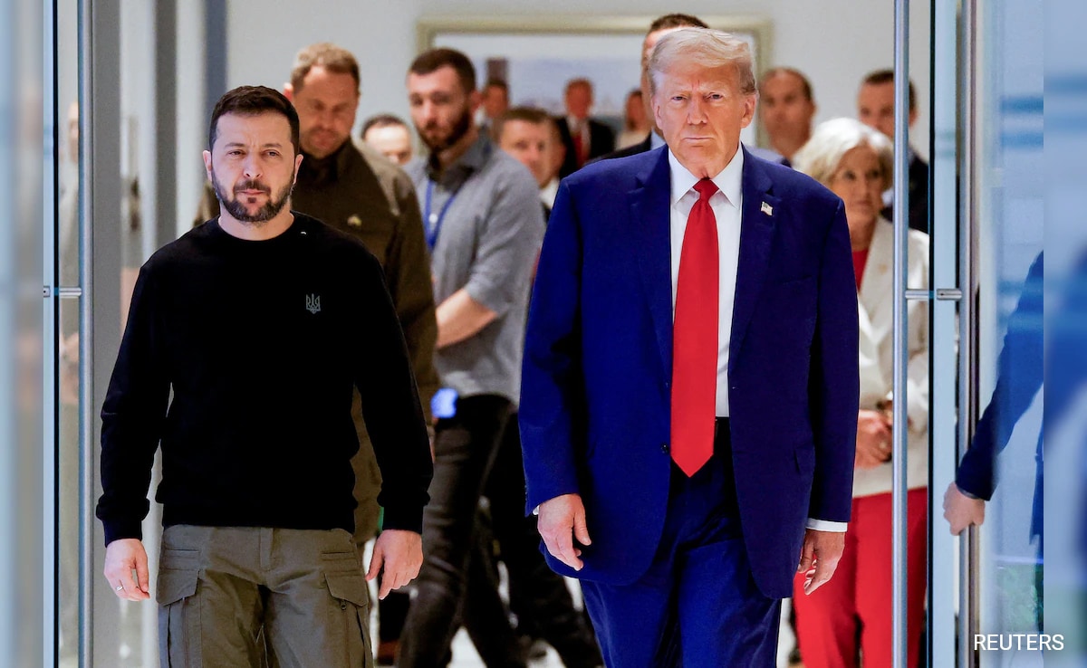 Trump Living In Russian "Disinformation Space": Zelensky After Ratings Remark