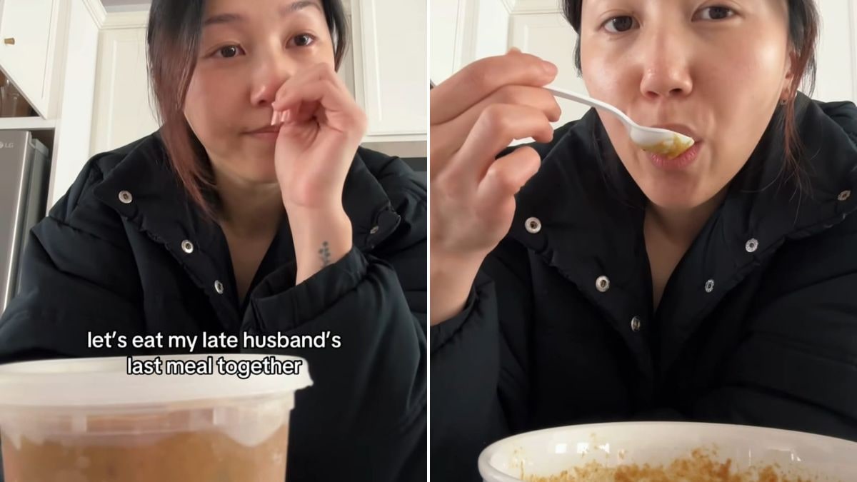Watch: Woman Eats 2-Year-Old Curry Cooked By Late Husband, Video Goes Viral