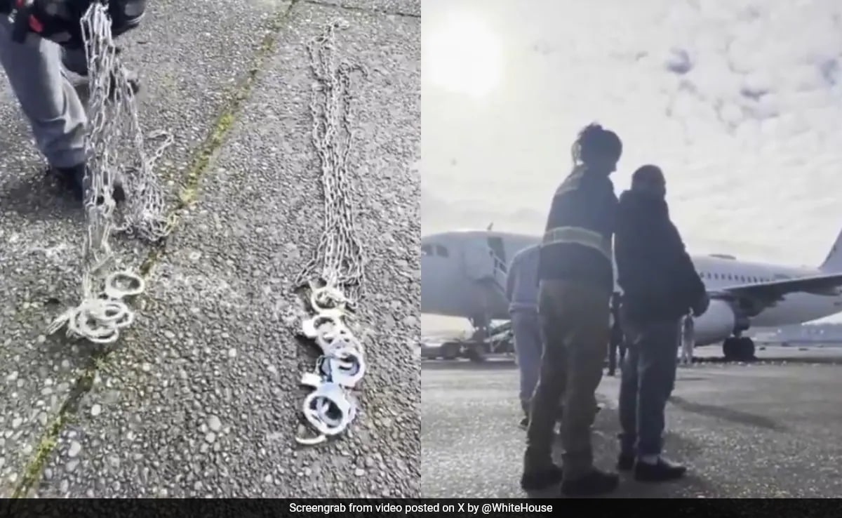 White House Shares Footage Of Illegal Migrants In Chains, Handcuffs