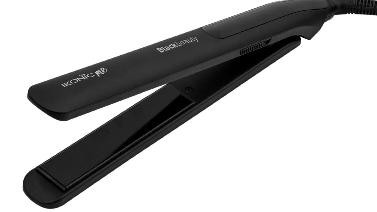 Ikonic Hair  Ikonic Me Black Beauty Hair Iron Straightener with Ceramic Coated Floating Plates
