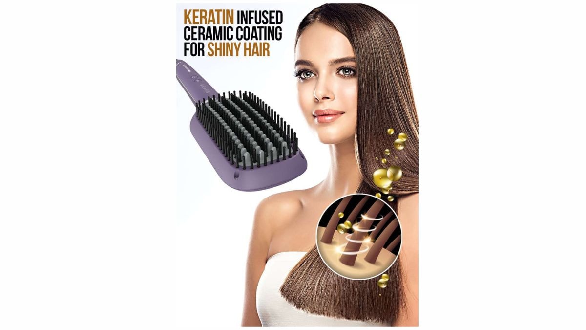 Havells Hair  1 Havells HS4201 Keratin Infused Hair Straightening Brush