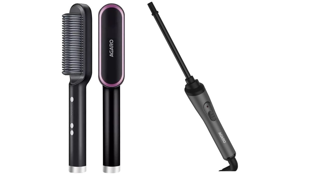 AGARO  Hair  1  AGARO HSB2107 Fast Heating Hair Straightening Comb with Ionic Technology