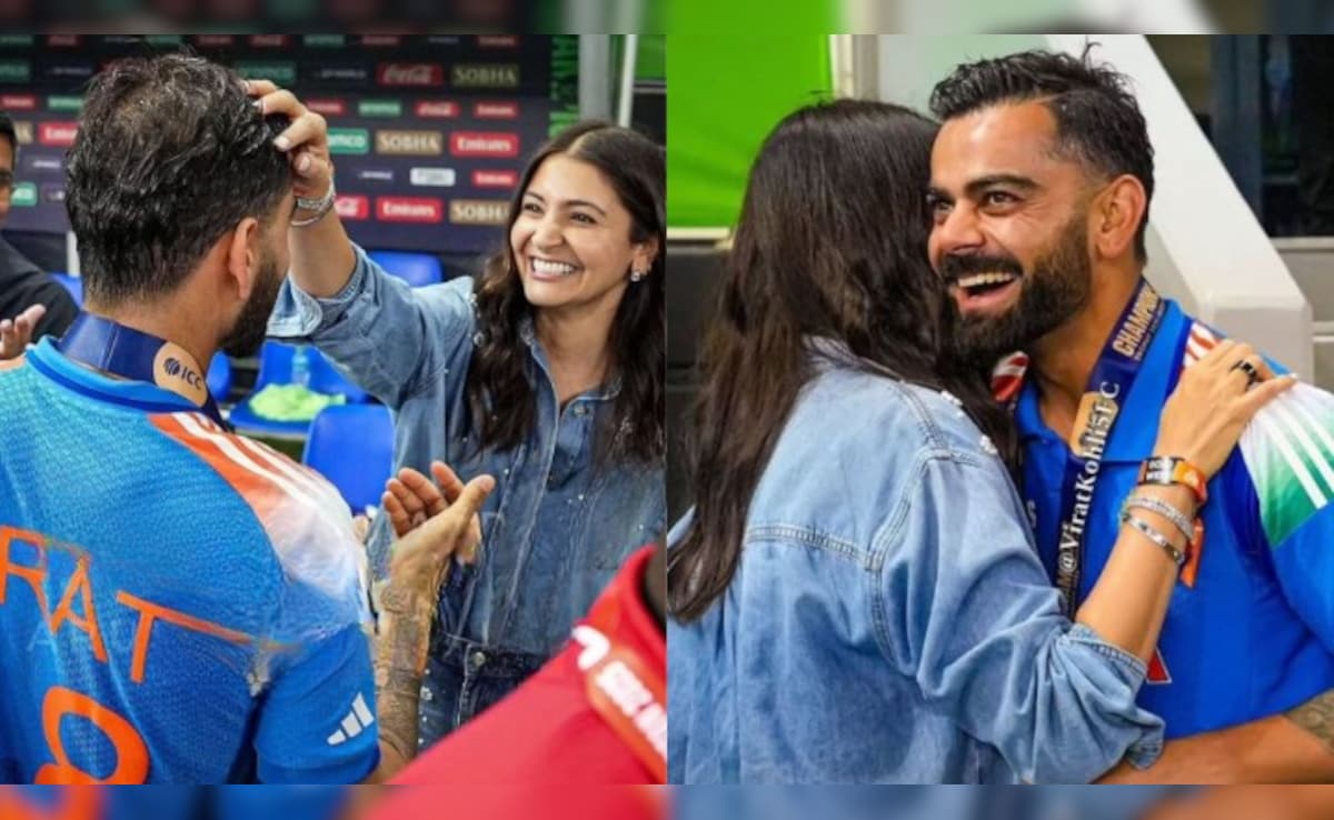 Virat Kohli Rushes To Hug Anushka Sharma After India's Champions Trophy Win