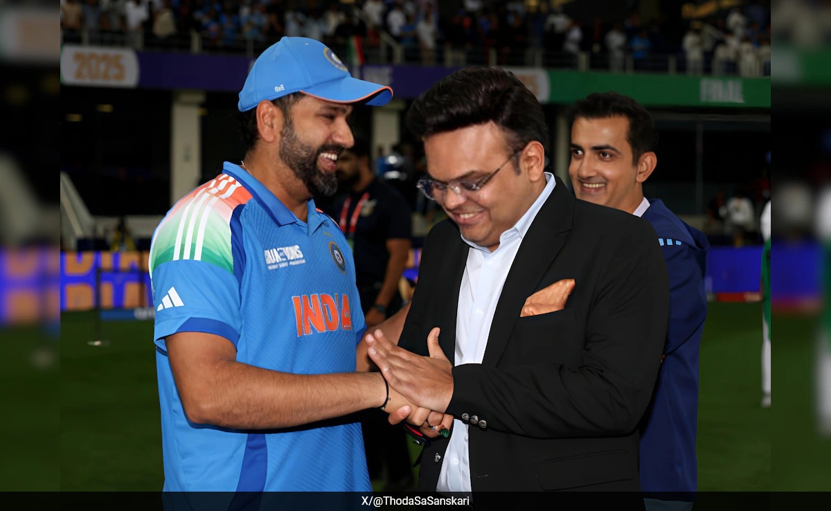 Rohit Sharma Urges Jay Shah To Dance After Champions Trophy Win, Gautam Gambhir Can't Stop Laughing