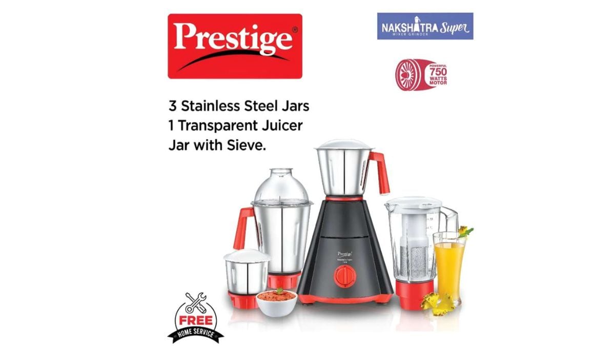 Prestige Nakshatra Plus 750W Mixer Grinder 1 Prestige Nakshatra Plus 750W Mixer Grinder