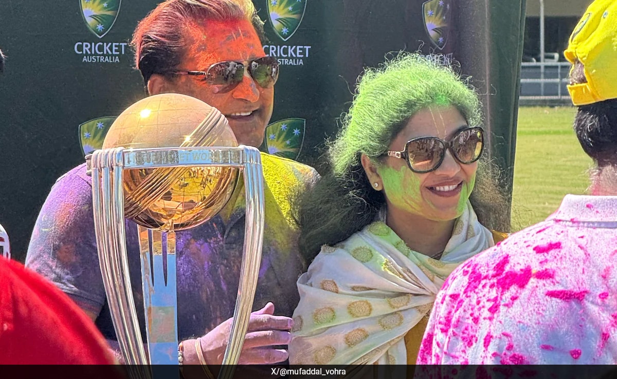 Cricket Australia's Holi Greetings Come With Unique 2023 ODI World Cup Trophy Gesture