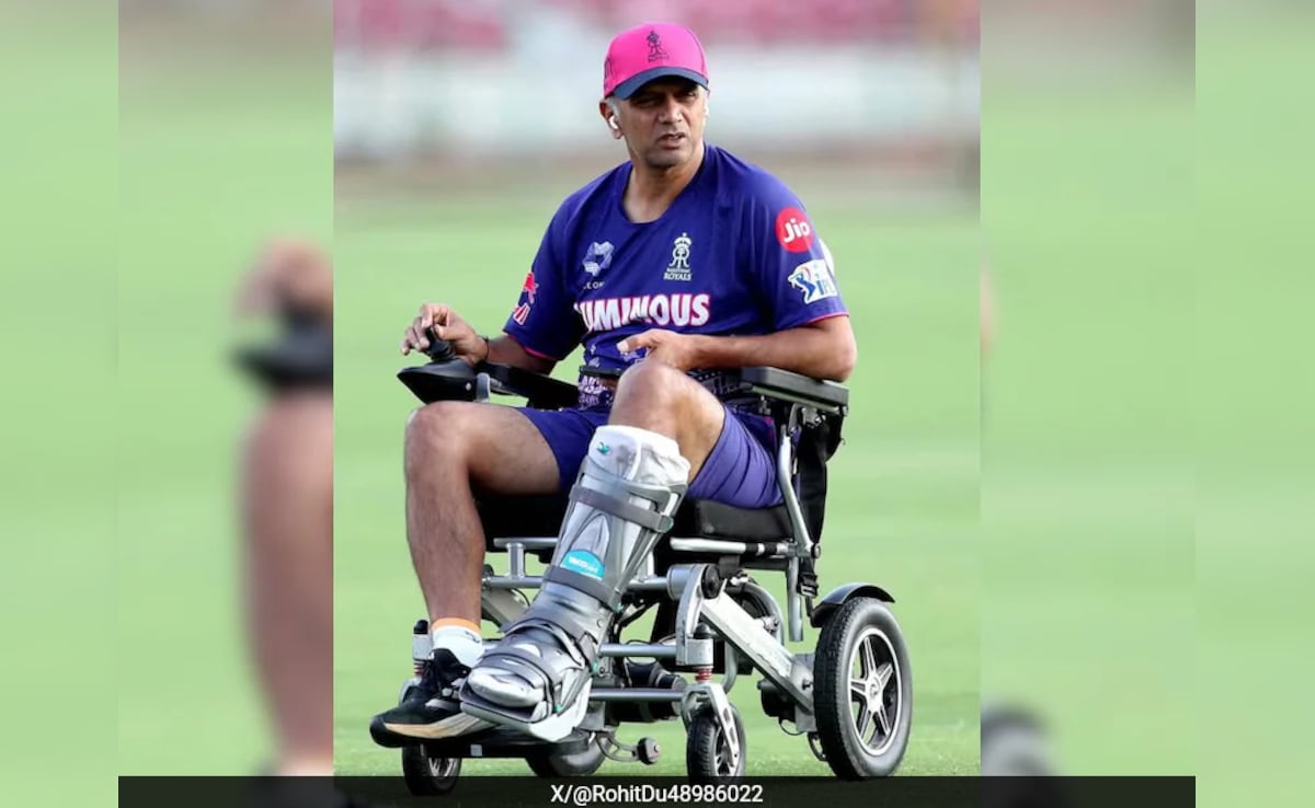 Rahul Dravid Joins Rajasthan Royals Training Session In Wheelchair - Video Leaves Internet Stunned