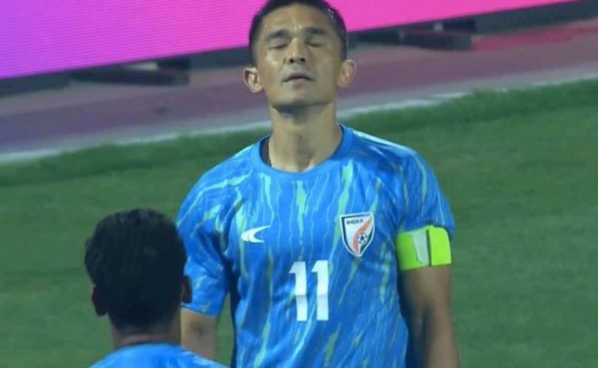 Sunil Chhetri In Tears After Scoring On Return For Indian Football Team – Watch