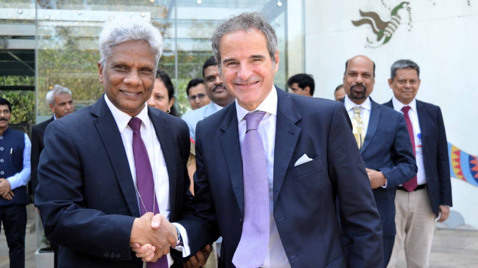 Rafael Grossi with Indias nuclear chief Dr AK Mohanty. Rafael Grossi with Indias nuclear chief Dr AK Mohanty.