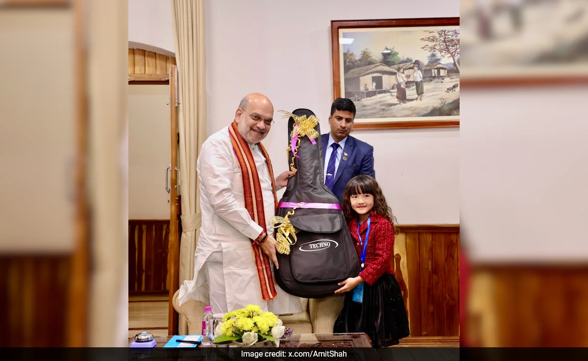 Amit Shah Praises, Gifts Guitar To Mizoram’s “Wonder Kid”