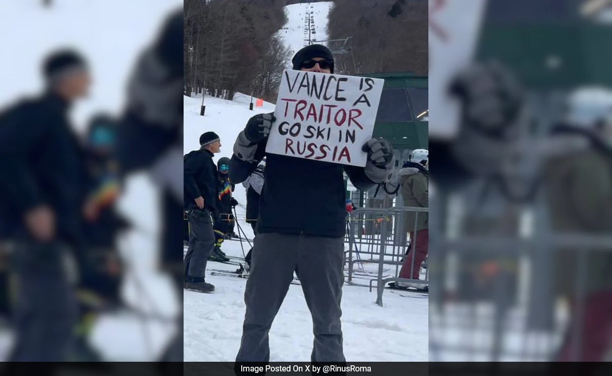 JD Vance Faces Pro-Ukraine Protest During Ski Holiday In Vermont Over Clash With Zelensky