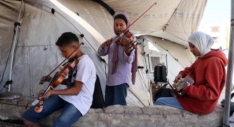 Songs of hope rise from Gaza’s ruins