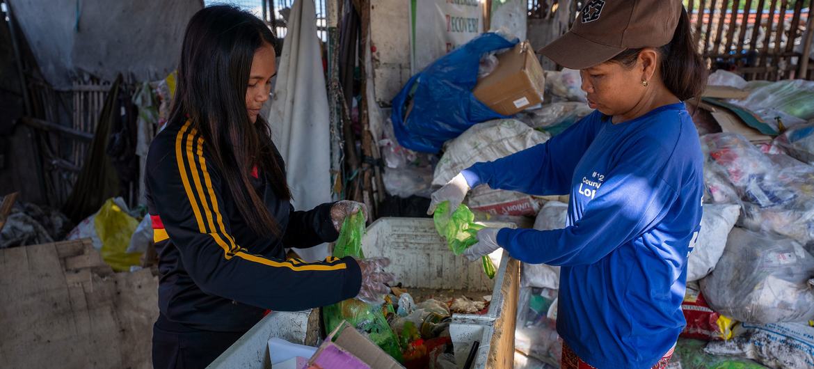 Edna Bilacog and Rose Ann Tungol have been supporting their families as waste segregators.