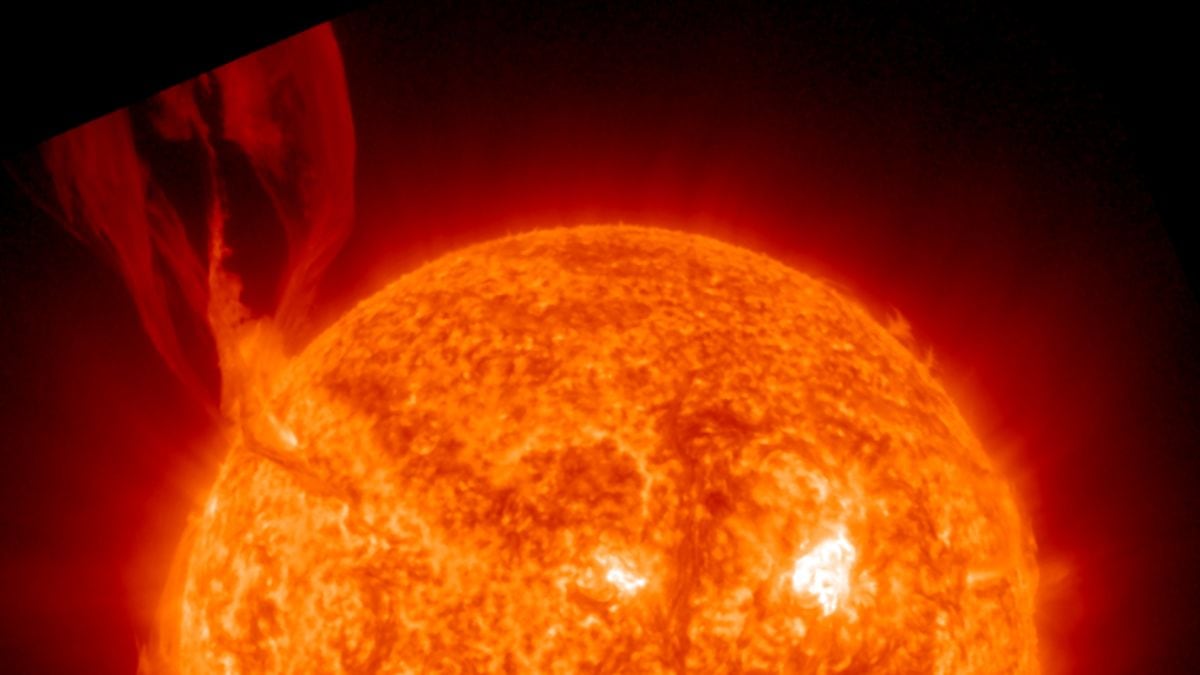 Colossal Solar Filament Eruption Sculpts 250,000-Mile