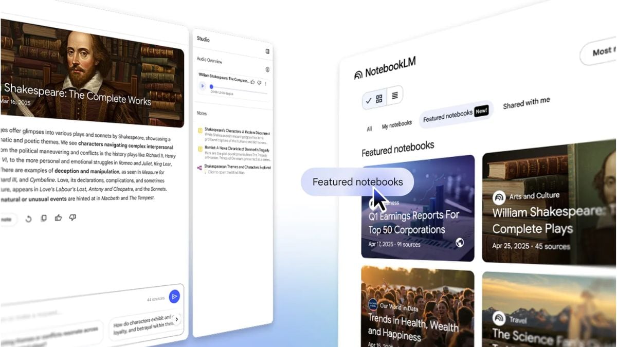 Google NotebookLM Gets Featured Notebooks, Offers Expert-Curated Sources for Users