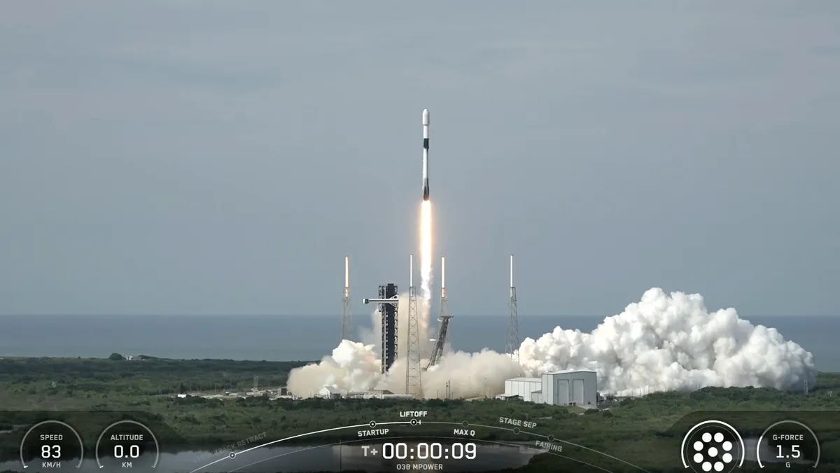 SpaceX Launches Two O3b mPOWER Satellites, Successfully Lands Falcon 9 Booster at Sea