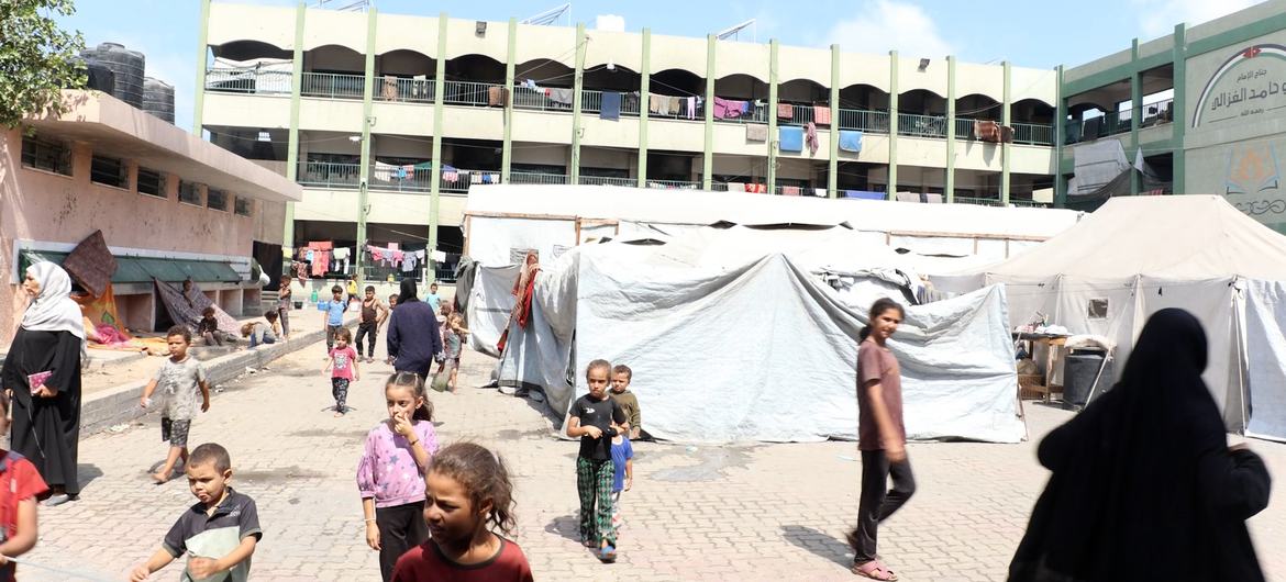 Many displaced people in Gaza have found shelter in UNRWA schools. Many displaced people in Gaza have found shelter in UNRWA schools.