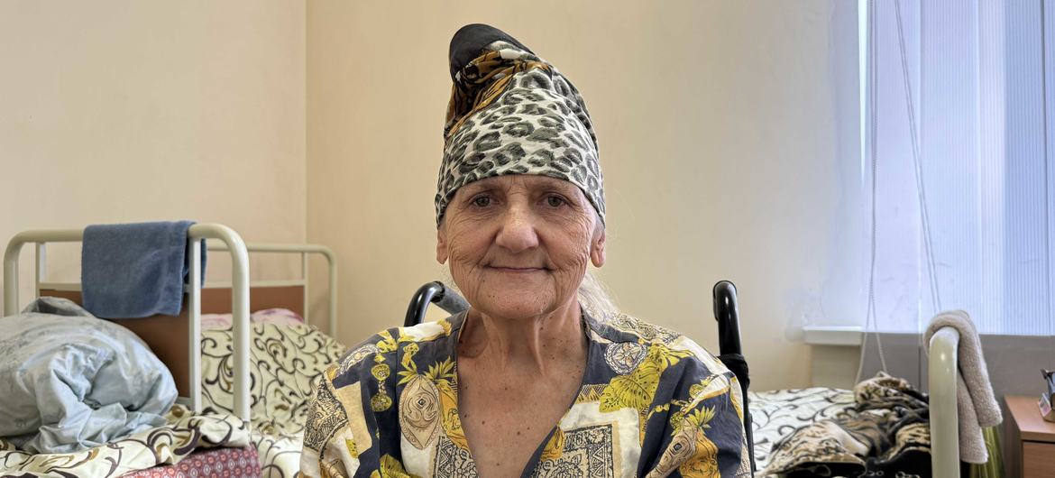 Svitlana, an evacuee from Ukraine's Zaporizhzhia region.