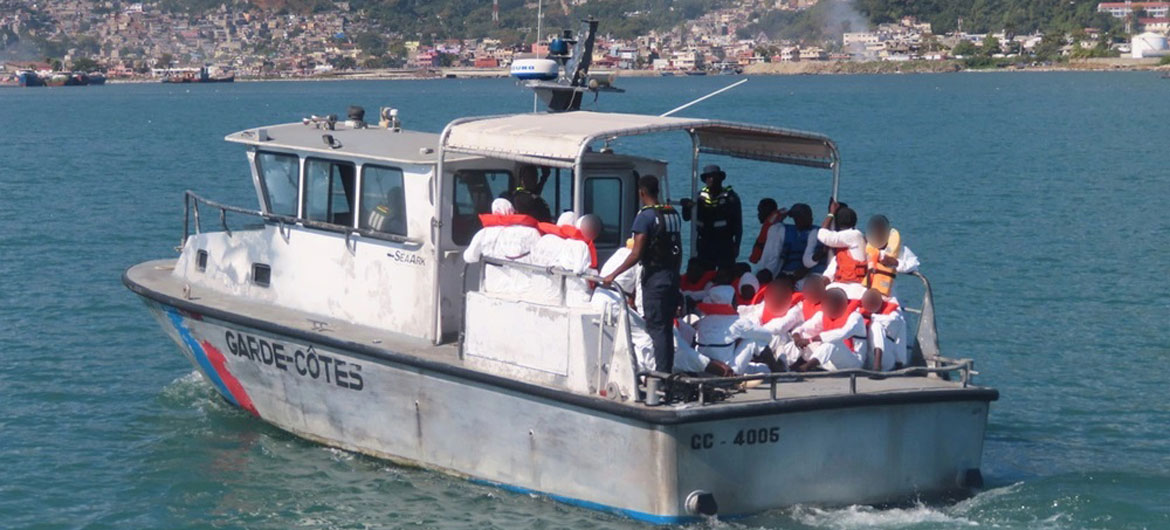 The Haitian Coast Guard repatriates migrants who had fled the country through established trafficking routes.