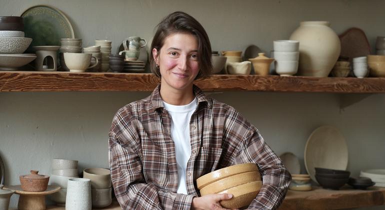 Crimean Tatar artist moulds new path through clay in wartime Ukraine