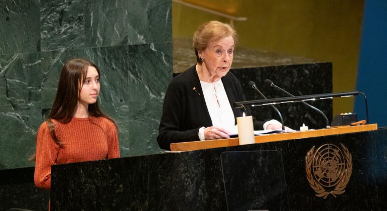 ‘We children saw things that no one should ever have to see’ Holocaust survivor tells the UN