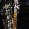 Image shows the inside the Vehicle Assembly Building at NASA's Kennedy Space Center in Florida on Wednesday, Feb. 25, 2026, with NASA's Space Launch System rocket with Orion's spacecraft atop for NASA's Artemis II mission.
