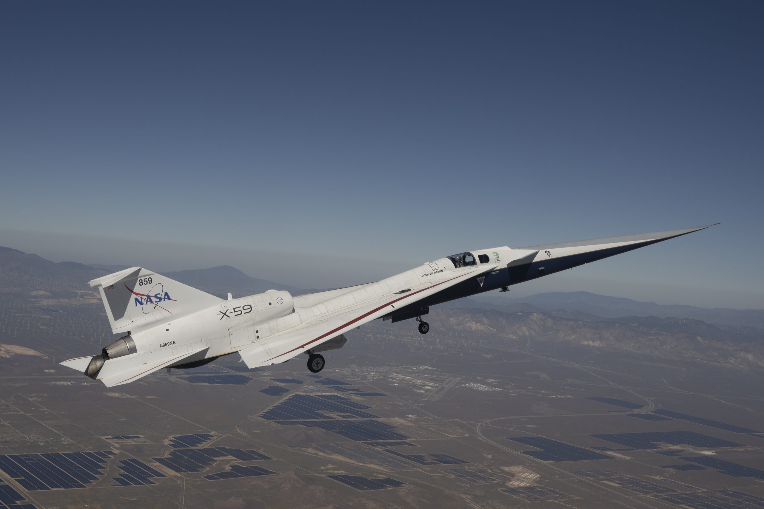 NASA’s X-59 Experimental Supersonic Aircraft Makes Second Flight 